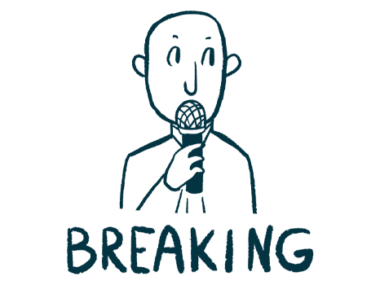 A breaking news announcement delivered by a man speaking into a microphone.