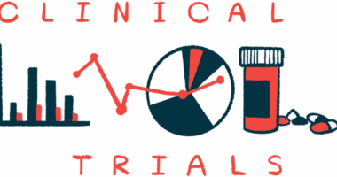 A bar graph, a line graph, a pie chart, and a pill bottle are seen sandwiched between the words 