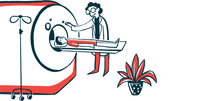 muscle fat | Amyloidosis News Today | illustration of person having an MRI