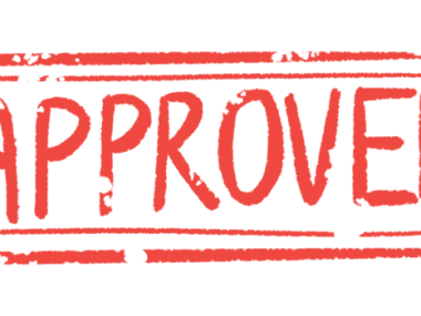 A rubber stamp shows the word 