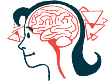 An illustration of a woman's brain, shown in profile.
