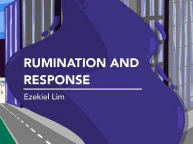 An illustration depicting a man skateboarding in Philadelphia for the banner image of Ezekiel Kim's column 