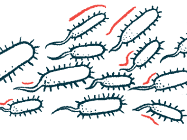 An illustration shows a cluster of bacteria.