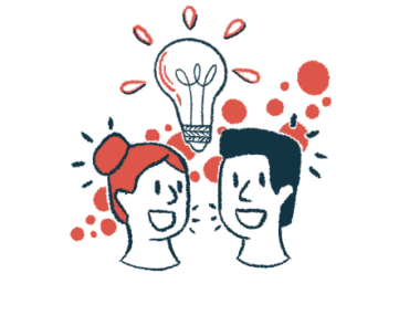 The heads of a man and a woman are shown with a lightbulb between them.