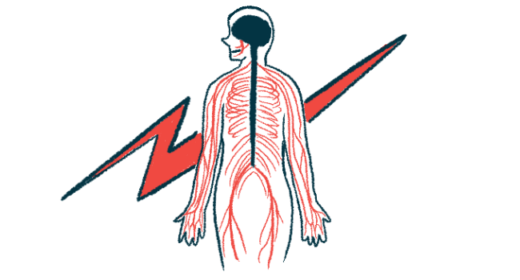 The outline of a person shows the central nervous system.