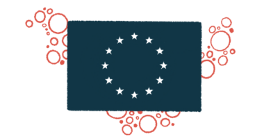A flag of the European Union is shown.