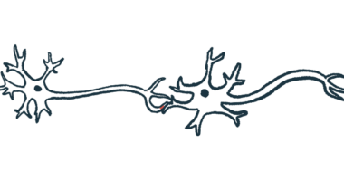 A close-up view of a synapse shows the junction between two nerve cells where electrical impulses pass.